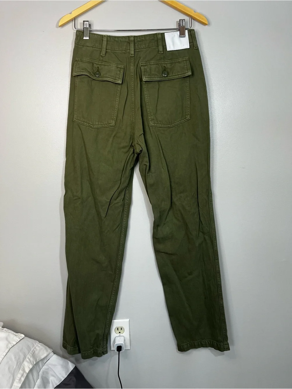 Aritzia Denim Forum Olive Green Cotton 90’s Utility High Rise Loose Jean 26 - Picture 6 of 15